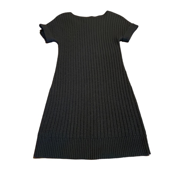 Banana Republic Black Short Sleeve Ribbed Sweater Dress Size 2 - Picture 4 of 6